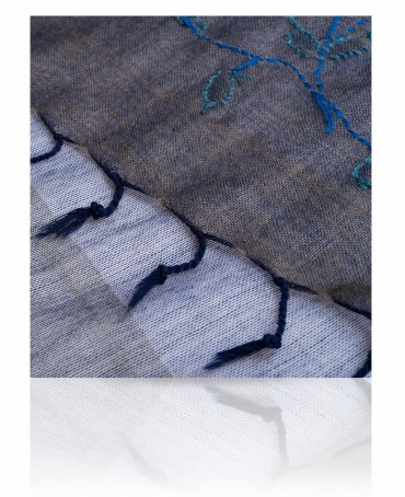 Палантин Женский ZW.EMB/GREY.BL